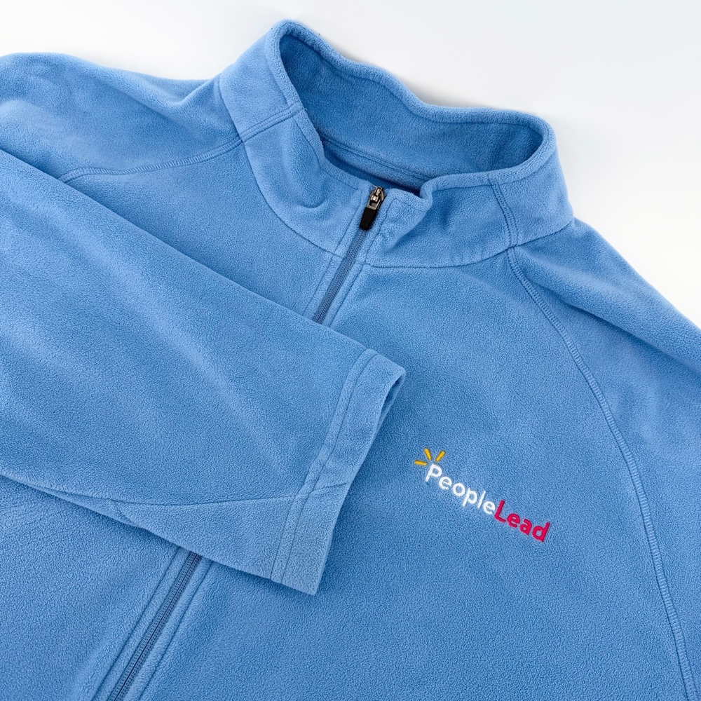 Team 365 Walmart People Lead Fleece Jacket Blue Full Zip 3XL Soft TT90 3X Plus